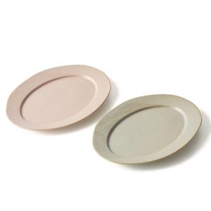 グレイッシュオーバルプレート ペア PG | FUREAI - 特別な日の通販