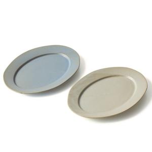 グレイッシュオーバルプレート ペア PG | FUREAI - 特別な日の通販