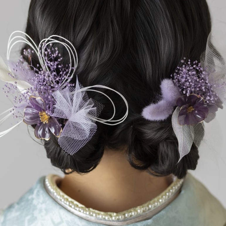 髪飾り 成人式 華やか 紫 | FUREAI - 特別な日の通販 “フレアイ”