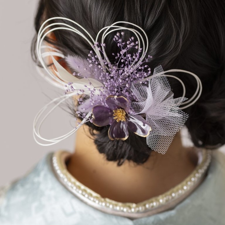 髪飾り 成人式 華やか 紫 | FUREAI - 特別な日の通販 “フレアイ”