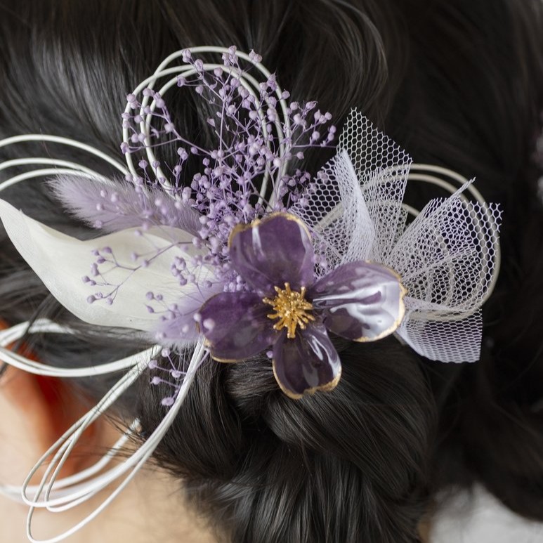 髪飾り 成人式 華やか 紫 | FUREAI - 特別な日の通販 “フレアイ”