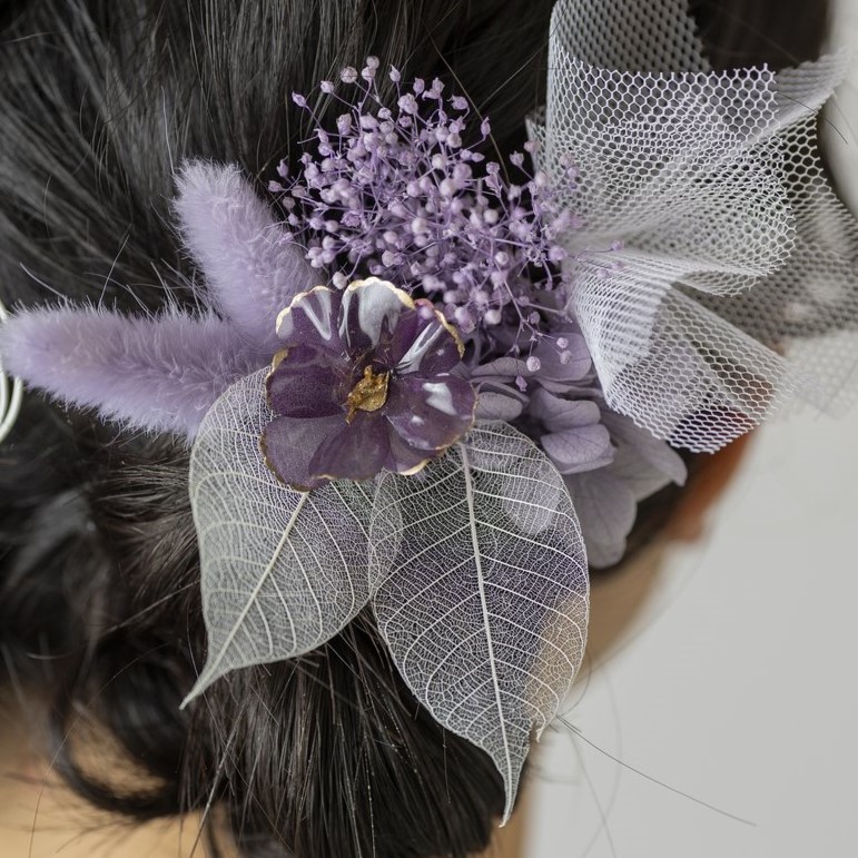 髪飾り 成人式 華やか 紫 | FUREAI - 特別な日の通販 “フレアイ”