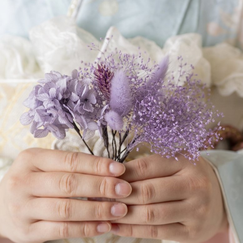 髪飾り 成人式 華やか 紫 | FUREAI - 特別な日の通販 “フレアイ”