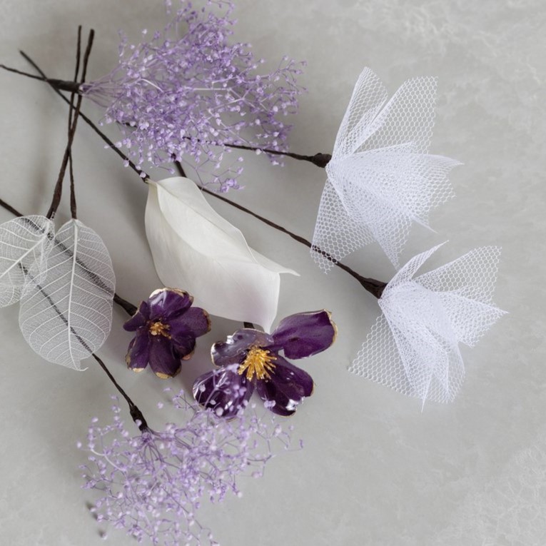 髪飾り 成人式 華やか 紫 | FUREAI - 特別な日の通販 “フレアイ”
