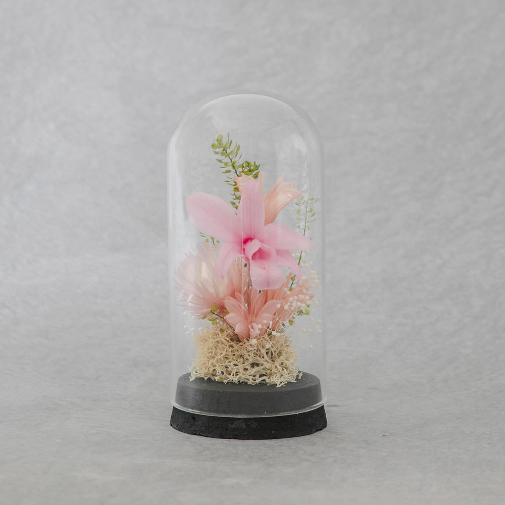 お供えプリザーブドフラワー ドームC ピンク | FUREAI - 特別な日の