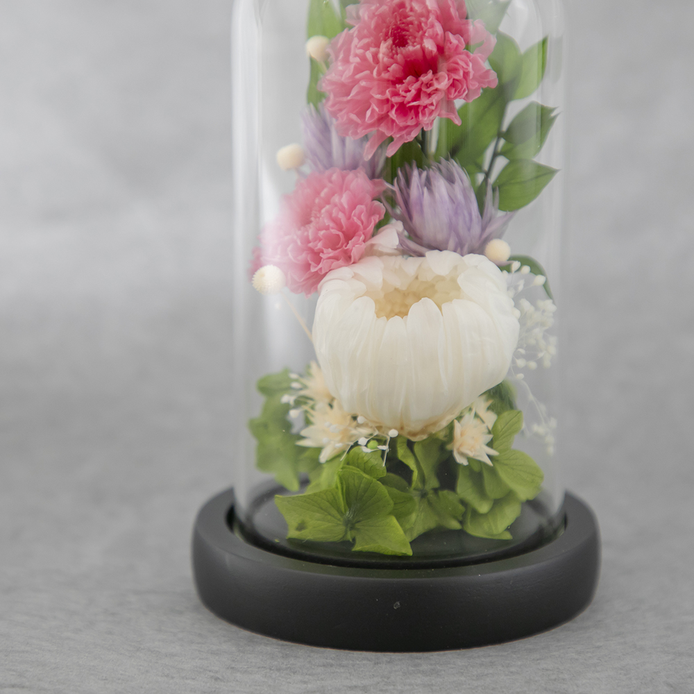 121 お供えプリザーブドフラワー お供えプリザーブドフラワー ドームD ピンク | FUREAI - 特別な