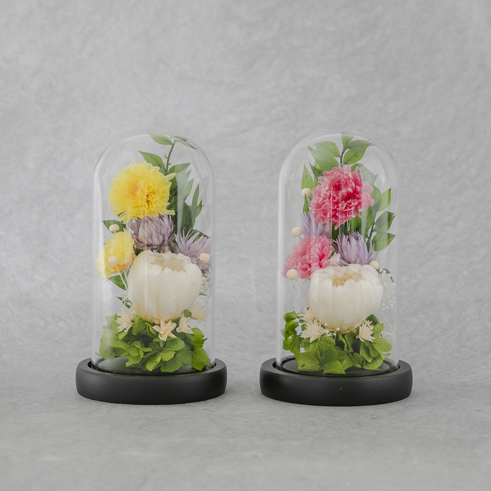 121 お供えプリザーブドフラワー お供えプリザーブドフラワー ドームD ピンク | FUREAI - 特別な