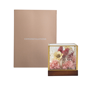 祝電+プリザーブドフラワーボトル】Flower of joy【FIVESTAR WEDDING